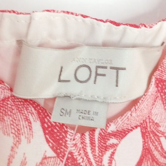 Loft Maternity Pink Floral Toile Off-Shoulder Dress - Picture 3 of 10